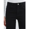 LCWAIKIKI Classic Siyah Yüksek Bel Wideleg Kadın Jean Pantolon