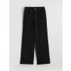 LCWAIKIKI Classic Siyah Yüksek Bel Wideleg Kadın Jean Pantolon