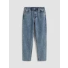 LCWAIKIKI Classic İndigo Beli Lastikli Slim Mom Kadın Jean Pantolon