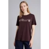 Defacto G9260AXBN340 Kahve Regular Fıt Baskılı Tişört
