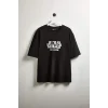 Defacto H0250AXBK81 Siyah Star Wars Boxy Fıt Baskılı Tişört