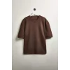 Defacto B4844AXBN151 Kahve LOOSE FIT Nefes Alabilen Kumaş Tişört