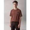 LCW Kids Kahverengi Baskılı Erkek Çocuk Tişört