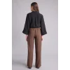 Defacto E8235AXBN151 Kahve Wıde Leg Yüksek Bel Modal Pantolon