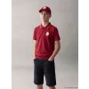 LCW Kids Kırmızı Polo Yaka Galatasaray Baskılı Erkek Çocuk Tişört