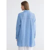 LCW EVERYDAY Mavi Çizgili Oversize Kadın Gömlek Tunik