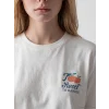 XSIDE Beyaz Sırt Baskılı Oversize Kadın Tişört