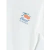 XSIDE Beyaz Sırt Baskılı Oversize Kadın Tişört