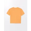 LCW Kids Turuncu Oversize Bisiklet Yaka Erkek Çocuk Tişört