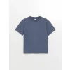 LCW Kids Mavi Oversize Bisiklet Yaka Erkek Çocuk Tişört