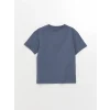 LCW Kids Mavi Oversize Bisiklet Yaka Erkek Çocuk Tişört