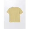 LCW Kids Yeşil Oversize Bisiklet Yaka Erkek Çocuk Tişört