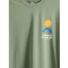 LCW Kids Yeşil Oversize Bisiklet Yaka Erkek Çocuk Tişört