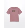 LCW Kids Pembe Oversize Bisiklet Yaka Erkek Çocuk Tişört