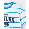LCW Kids Lacivert Oversize Bisiklet Yaka Erkek Çocuk Tişört