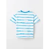 LCW Kids Lacivert Oversize Bisiklet Yaka Erkek Çocuk Tişört