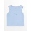 LCW Kids Lila Bisiklet Yaka Kız Çocuk Crop Atlet