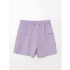 LCW Kids Lila Beli Lastikli Kız Çocuk Şort Etek
