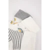 Defacto C9111A5WT1 Beyaz Erkek Bebek Dikişsiz 3lü Pamuklu Uzun Çorap