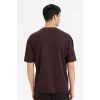 Defacto X3926AZBN192 Kahve Nefes Alabilen Oversize Tişört