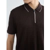 LCW Vision Kahverengi Polo Yaka Erkek Tişört