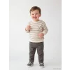 LCW baby Ekru Erkek Bebek Sweatshirt ve Jean Pantolon
