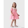 LCW Kids Pembe Bebe Yaka Kız Çocuk Elbise
