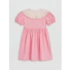 LCW Kids Pembe Bebe Yaka Kız Çocuk Elbise