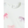 LCW Kids Beyaz Kurdele Nakışlı Kız Çocuk Tişört