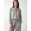 LCW Grace Gri Bisiklet Yaka Desenli Bluz