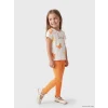 LCW Kids Ekru Kelebek Baskılı Kız Çocuk ve Tayt