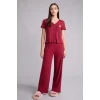 Defacto H3709AXBR205 Bordo Regular Fıt Kısa Kollu 2li Takım