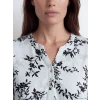 LCW Grace Ekru Kaçık Yaka Çiçekli Bluz