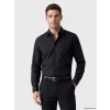 LCW BUSINESS Siyah Slim Fit Armürlü Erkek Gömlek