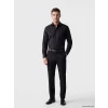 LCW BUSINESS Siyah Slim Fit Armürlü Erkek Gömlek