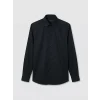 LCW BUSINESS Siyah Slim Fit Armürlü Erkek Gömlek