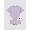 LCW Kids Lila Kız Çocuk Soft Touch Şortlu Takım