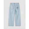 LCW Kids Mavi Wideleg Taş İşlemeli Kız Çocuk Jean Pantolon