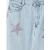 LCW Kids Mavi Wideleg Taş İşlemeli Kız Çocuk Jean Pantolon