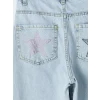 LCW Kids Mavi Wideleg Taş İşlemeli Kız Çocuk Jean Pantolon