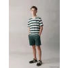 LCW Kids Yeşil Çizgili Erkek Çocuk Şortlu Takım