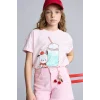 Defacto H3474A8PN343 Pembe Pochacco Relax Fıt Bisiklet Yaka Kısa Kollu Tişört Kız Çocuk
