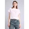 Defacto H7610AXPN671 Pembe Regular Fıt Bisiklet Yaka Floral Kısa Kollu Tişört