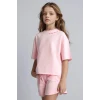 Defacto H5745A8PN186 Pembe Sweatshirt Kumaşı 2li Takım Kız Çocuk