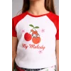Defacto H3479A8WT34 Beyaz My Melody Fıtted Bisiklet Yaka Ribana Kısa Kollu Tişört Kız Çocuk