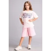 Defacto H3476A8PN671 Pembe Hello Kitty  Relax Fıt Bisiklet Yaka Kısa Kollu Tişört Kız Çocuk