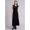 Defacto F8114AXBK81 Siyah Fıtted Dantel Maxi Elbise