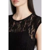 Defacto F8114AXBK81 Siyah Fıtted Dantel Maxi Elbise