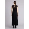 Defacto F8114AXBK81 Siyah Fıtted Dantel Maxi Elbise