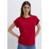 Mavi 1614177-86417 Bisiklet Yaka Kırmızı Basic Tişört